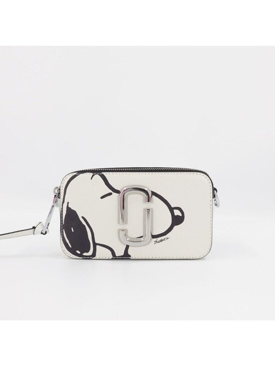 Marc Jacobs Handbags - Marc Jacobs x Peanuts Snoopy The Snapshot Logo Plaque Crossbody Bag White OS
